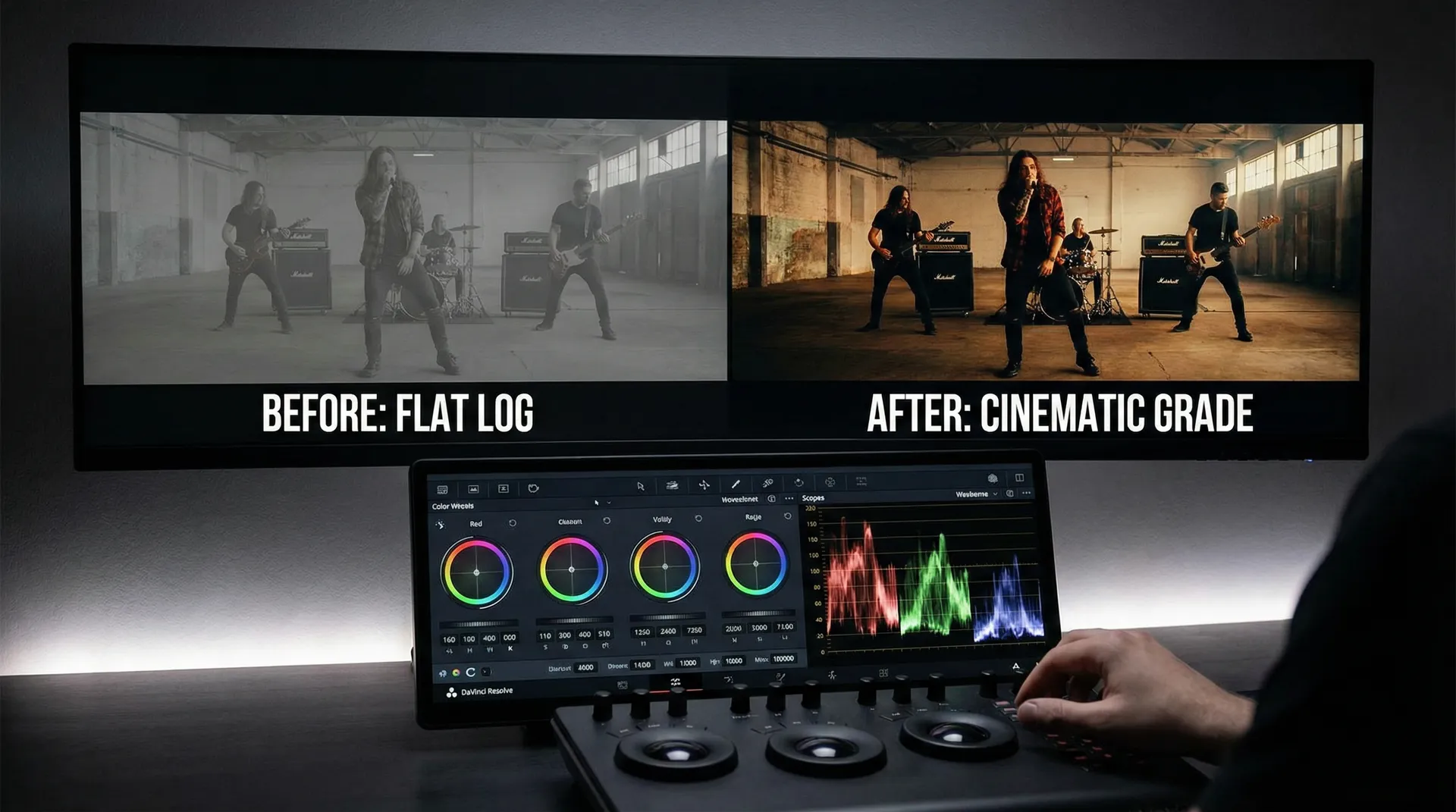 MV视觉志 调色对比 - Log素材与电影感调色